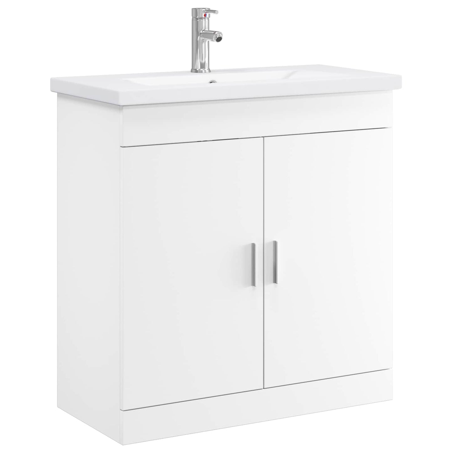 vidaXL Bathroom Furniture Set White 81 x 40 x 84.5 cm Engineered Wood 2