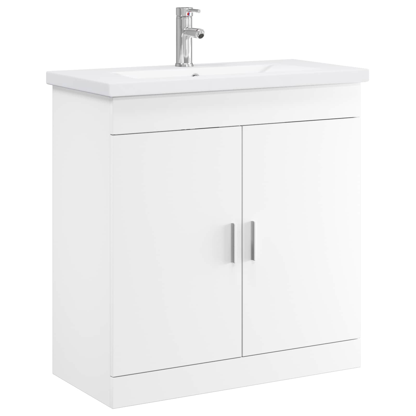 vidaXL Bathroom Furniture Set White 81 x 40 x 84.5 cm Engineered Wood 2