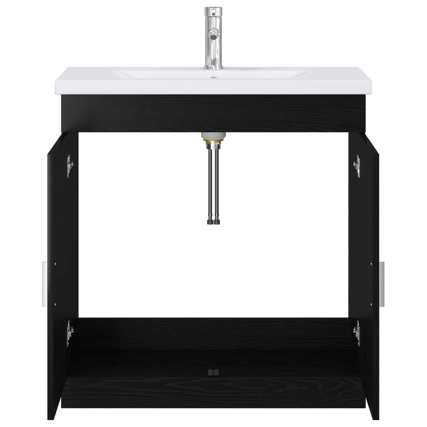 vidaXL Bathroom Furniture Set Black Oak 81 x 40 x 84.5 cm 3