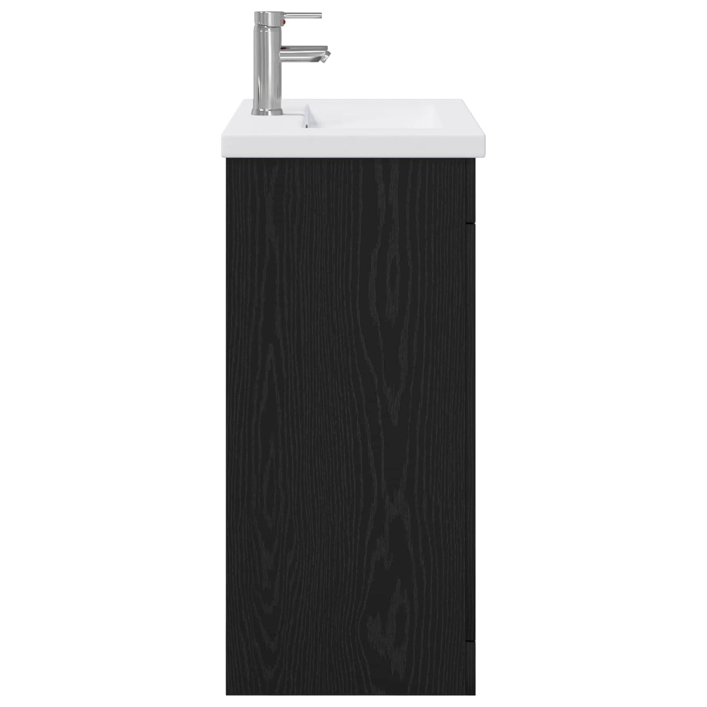 vidaXL Bathroom Furniture Set Black Oak 81 x 40 x 84.5 cm 6