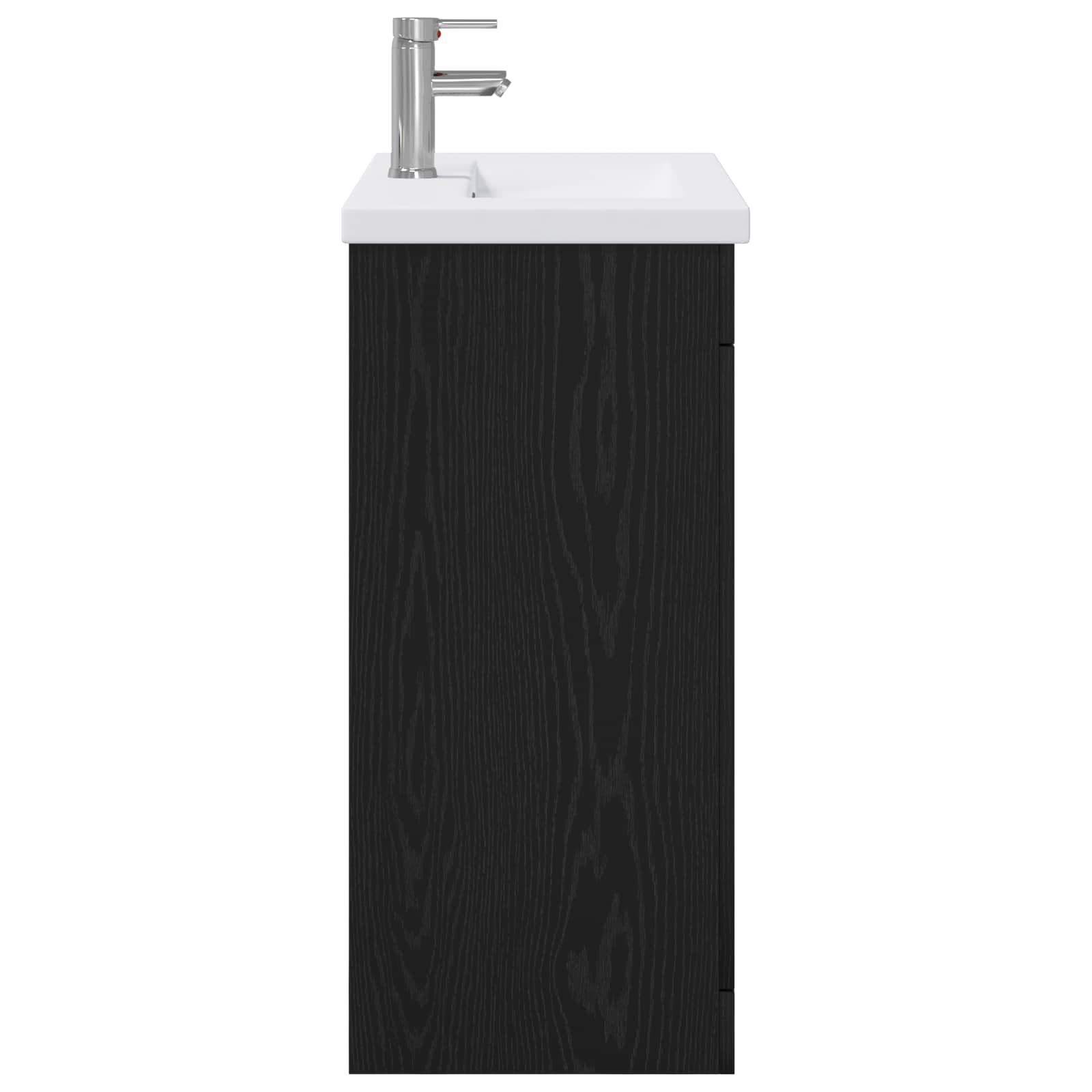 vidaXL Bathroom Furniture Set Black Oak 81 x 40 x 84.5 cm 6