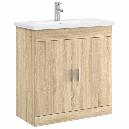 vidaXL Bathroom Furniture Set Sonoma Oak 81 x 40 x 84.5 cm 2