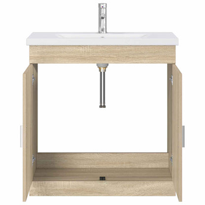 vidaXL Bathroom Furniture Set Sonoma Oak 81 x 40 x 84.5 cm 3