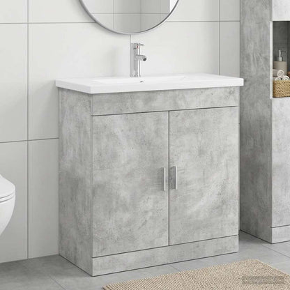 vidaXL Bathroom Furniture Set Concrete Grey 81 x 40 x 84.5 cm 1