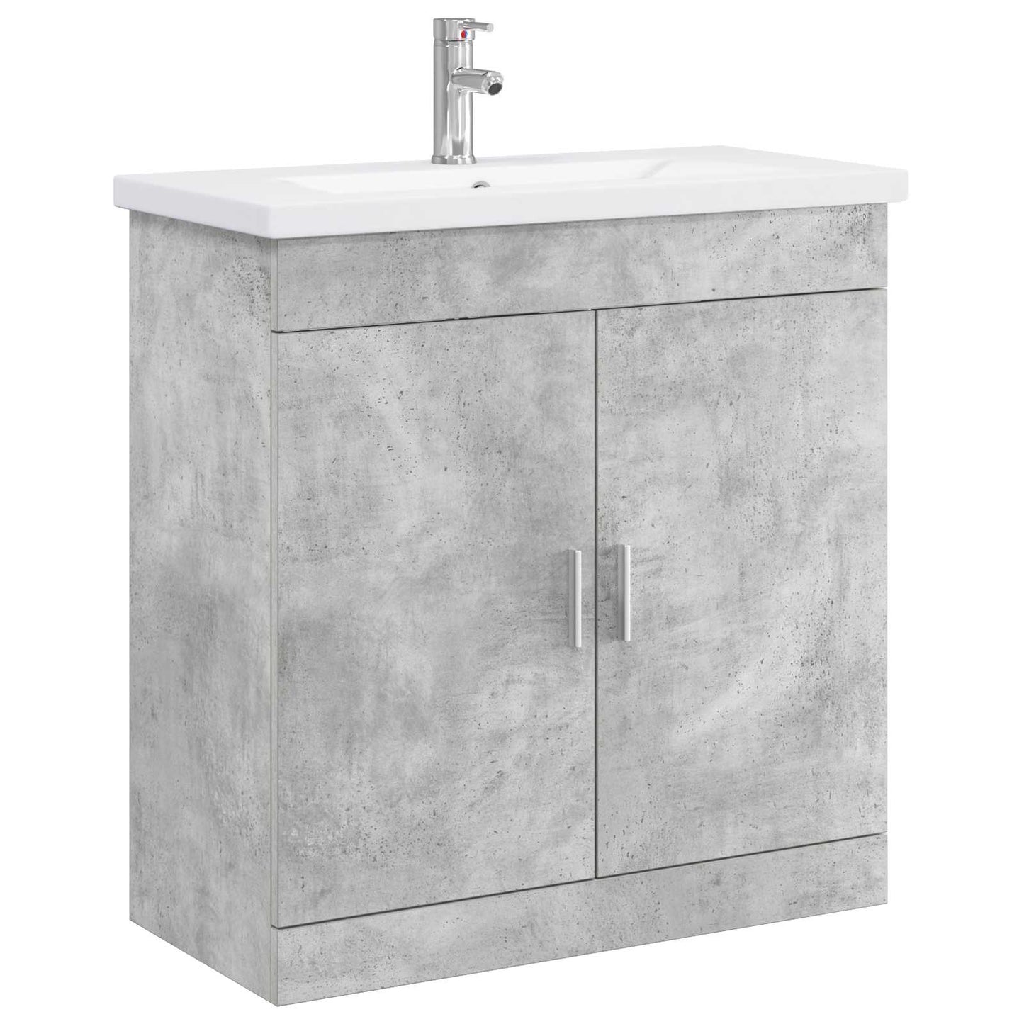 vidaXL Bathroom Furniture Set Concrete Grey 81 x 40 x 84.5 cm 2