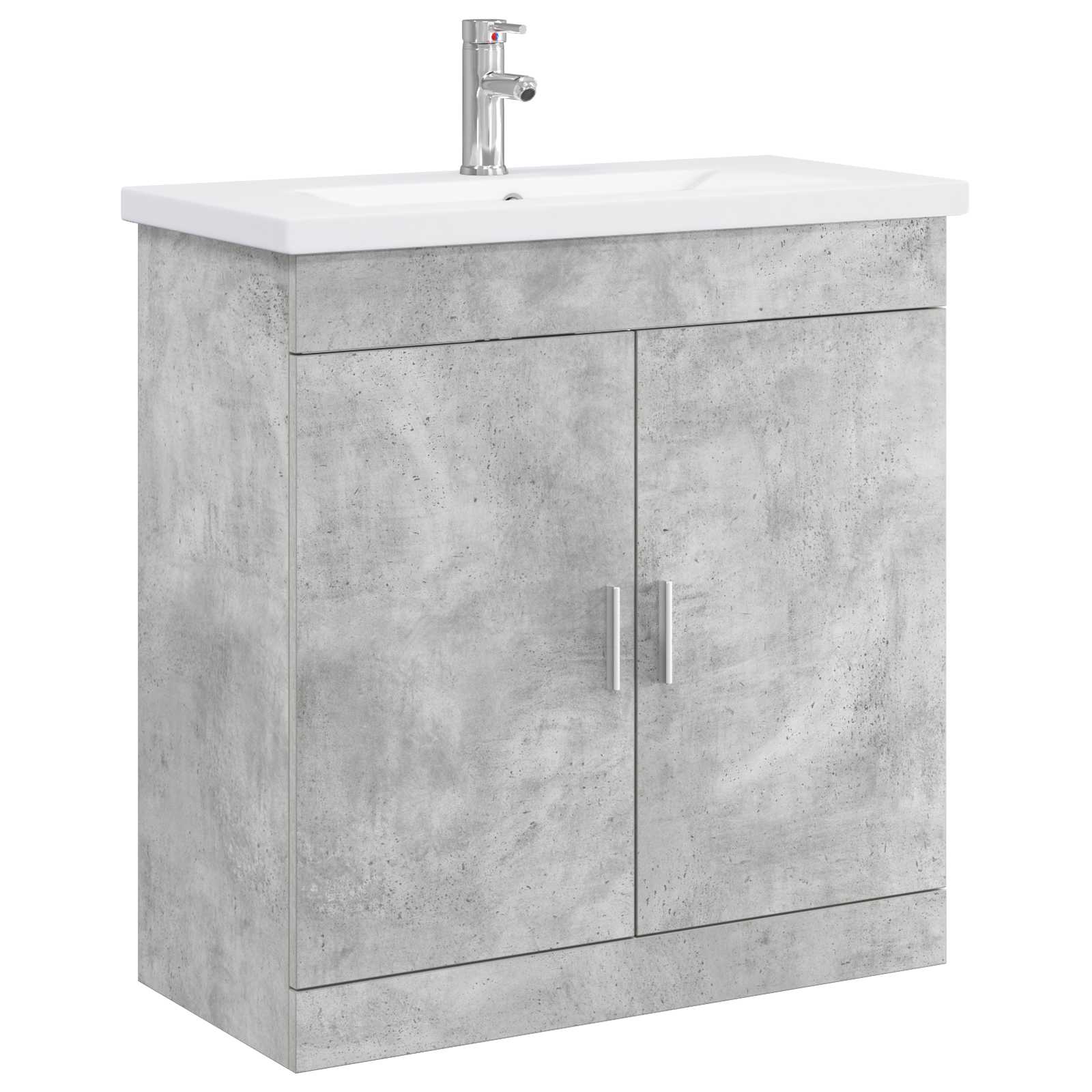 vidaXL Bathroom Furniture Set Concrete Grey 81 x 40 x 84.5 cm 2