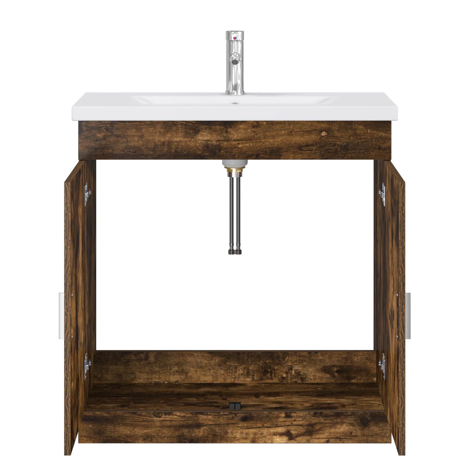 vidaXL Bathroom Furniture Set Smoked Oak 81 x 40 x 84.5 cm 3