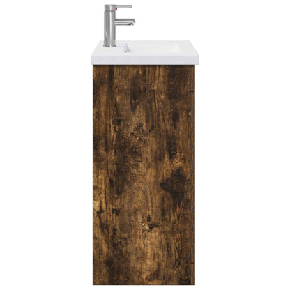 vidaXL Bathroom Furniture Set Smoked Oak 81 x 40 x 84.5 cm 6