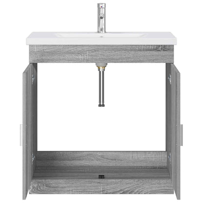 vidaXL Bathroom Furniture Set Grey Sonoma 81 x 40 x 84.5 cm 3