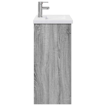 vidaXL Bathroom Furniture Set Grey Sonoma 81 x 40 x 84.5 cm 6