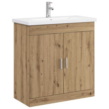 vidaXL Bathroom Furniture Set Artisan Oak 81 x 40 x 84.5 cm 2