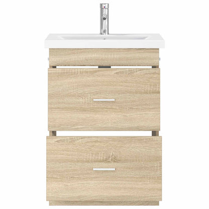 vidaXL Bathroom Furniture Set Sonoma Oak 61 x 40 x 84.5 cm 3