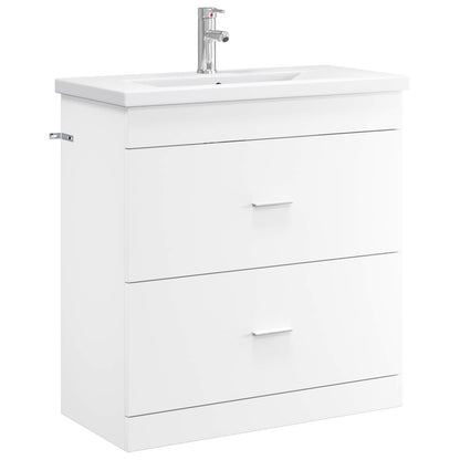 vidaXL Bathroom Furniture Set White 81 x 40 x 84.5 cm Engineered Wood 2