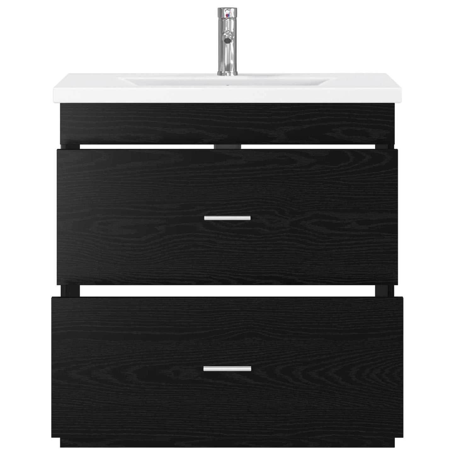 vidaXL Bathroom Furniture Set Black Oak 81 x 40 x 84.5 cm 3