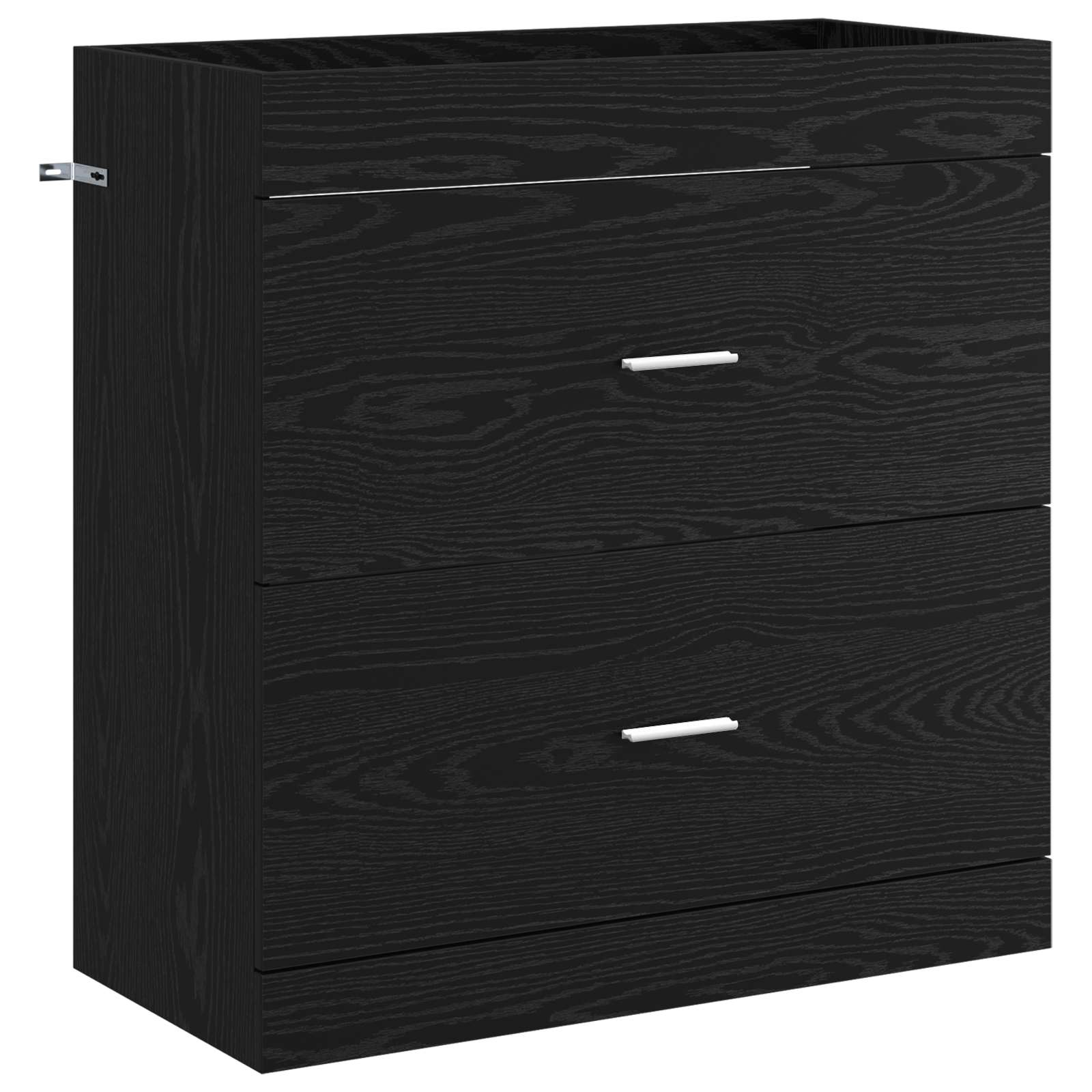 vidaXL Bathroom Furniture Set Black Oak 81 x 40 x 84.5 cm 4
