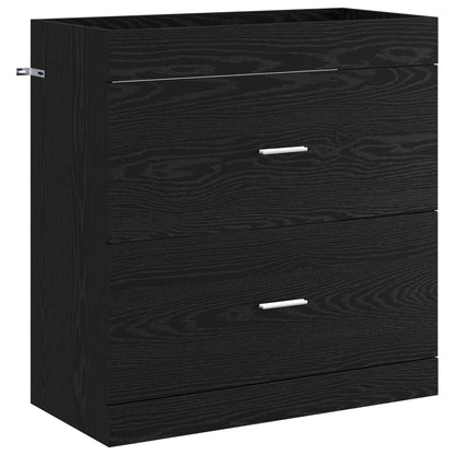 vidaXL Bathroom Furniture Set Black Oak 81 x 40 x 84.5 cm 4