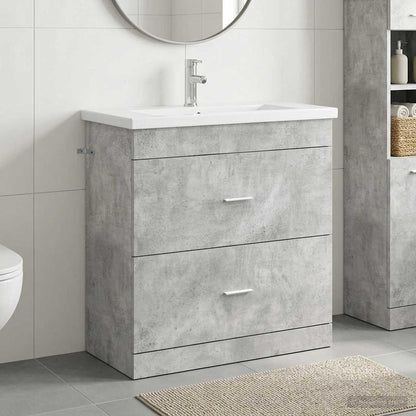 vidaXL Bathroom Furniture Set Concrete Grey 81 x 40 x 84.5 cm 1