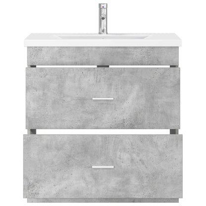 vidaXL Bathroom Furniture Set Concrete Grey 81 x 40 x 84.5 cm 3