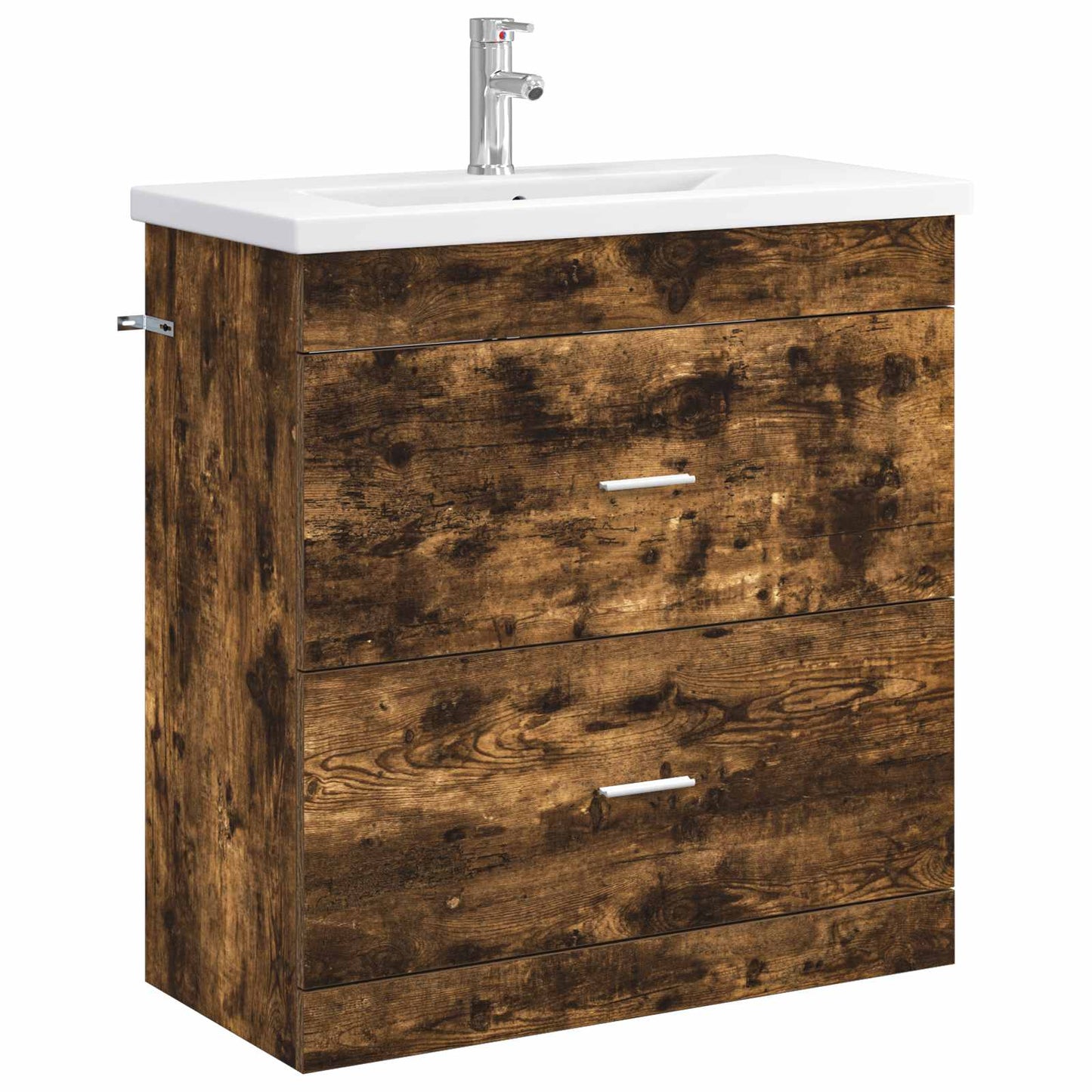 vidaXL Bathroom Furniture Set Smoked Oak 81 x 40 x 84.5 cm 2