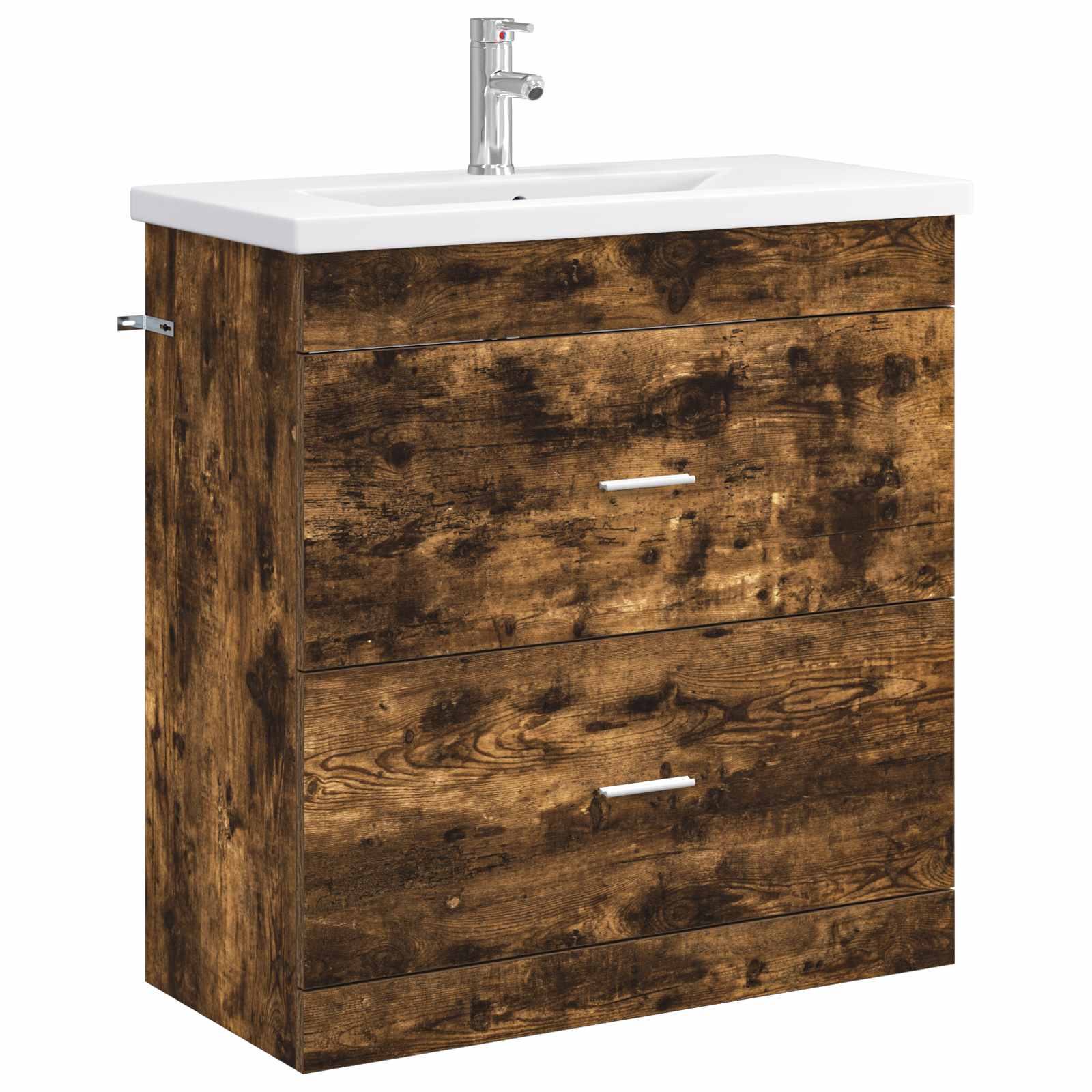 vidaXL Bathroom Furniture Set Smoked Oak 81 x 40 x 84.5 cm 2