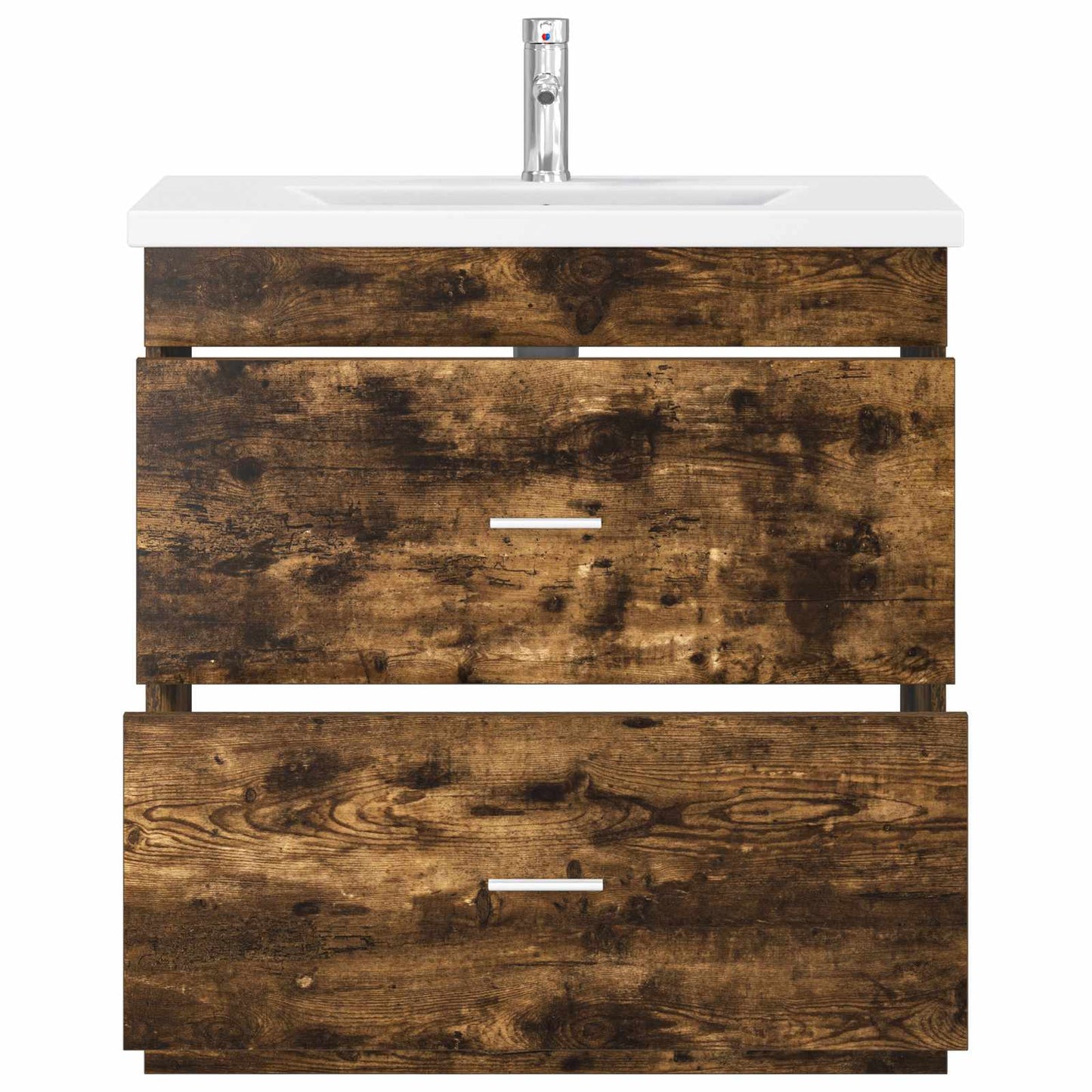 vidaXL Bathroom Furniture Set Smoked Oak 81 x 40 x 84.5 cm 3