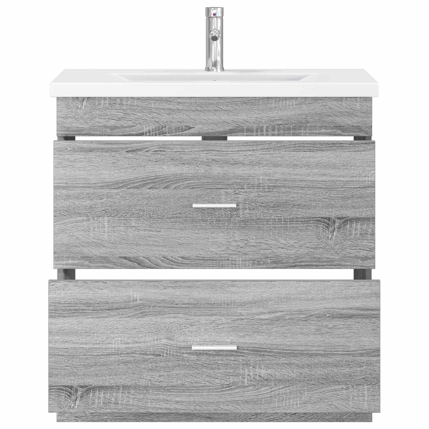 vidaXL Bathroom Furniture Set Grey Sonoma 81 x 40 x 84.5 cm 3