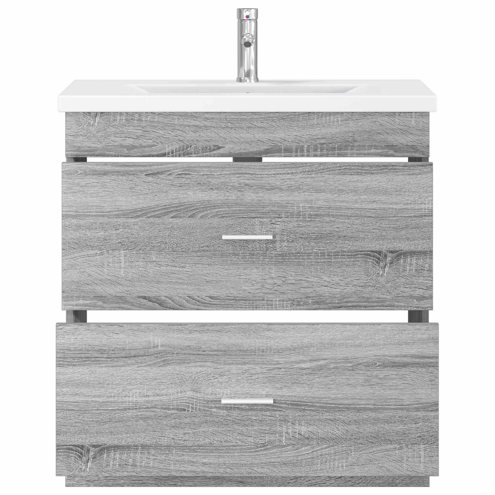 vidaXL Bathroom Furniture Set Grey Sonoma 81 x 40 x 84.5 cm 3