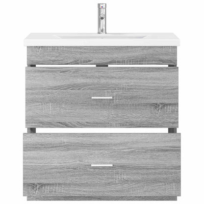 vidaXL Bathroom Furniture Set Grey Sonoma 81 x 40 x 84.5 cm 3