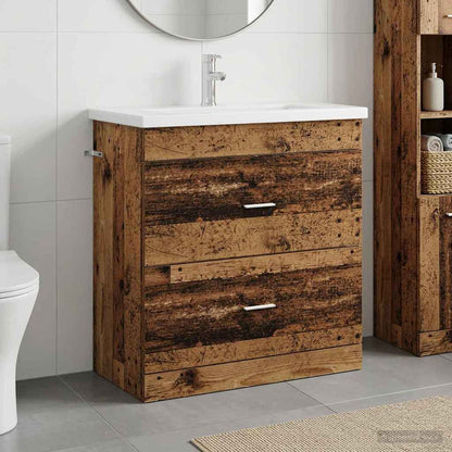 vidaXL Bathroom Furniture Set Old Wood 81 x 40 x 84.5 cm 1