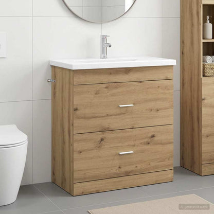 vidaXL Bathroom Furniture Set Artisan Oak 81 x 40 x 84.5 cm 1