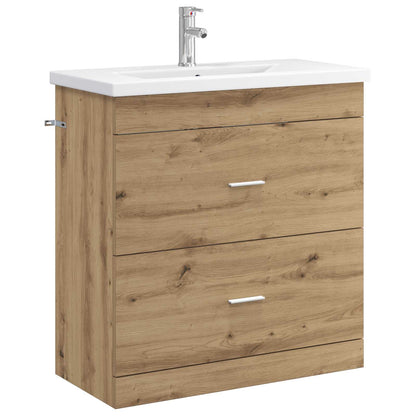 vidaXL Bathroom Furniture Set Artisan Oak 81 x 40 x 84.5 cm 2