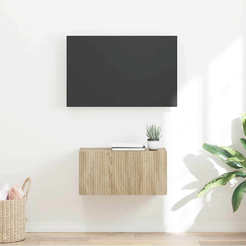 TV Wall Cabinet Engineered Wood 60 x 31 x 29.5 cm Sonoma oak