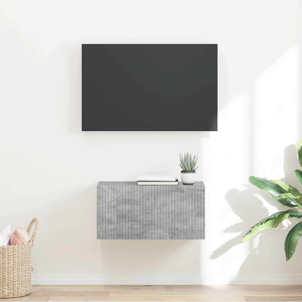 TV Wall Cabinet Engineered Wood 60 x 31 x 29.5 cm Concrete grey