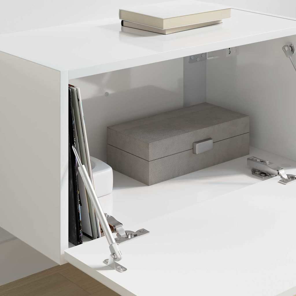 TV Wall Cabinet Engineered Wood 60 x 31 x 29.5 cm High gloss white