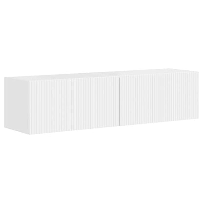 TV Wall Cabinet Engineered Wood 2 pcs 60 x 31 x 29.5 cm High gloss white
