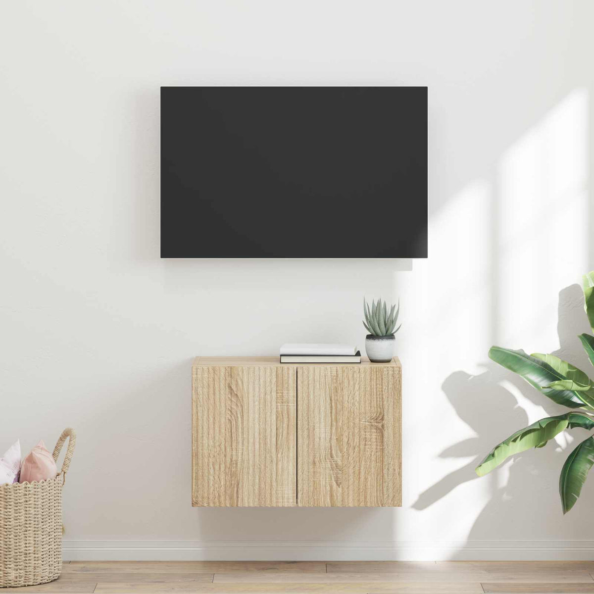 TV Wall Cabinet Engineered Wood 59.5 x 31 x 40 cm Sonoma oak