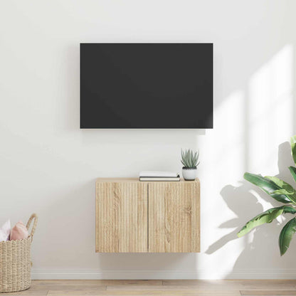 TV Wall Cabinet Engineered Wood 59.5 x 31 x 40 cm Sonoma oak