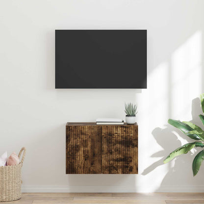 TV Wall Cabinet Engineered Wood 59.5 x 31 x 40 cm Smoked oak