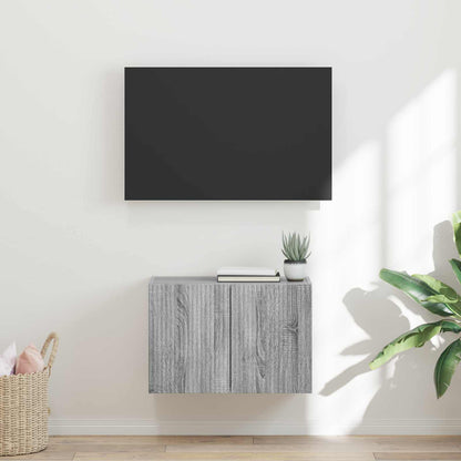 TV Wall Cabinet Engineered Wood 59.5 x 31 x 40 cm Grey sonoma