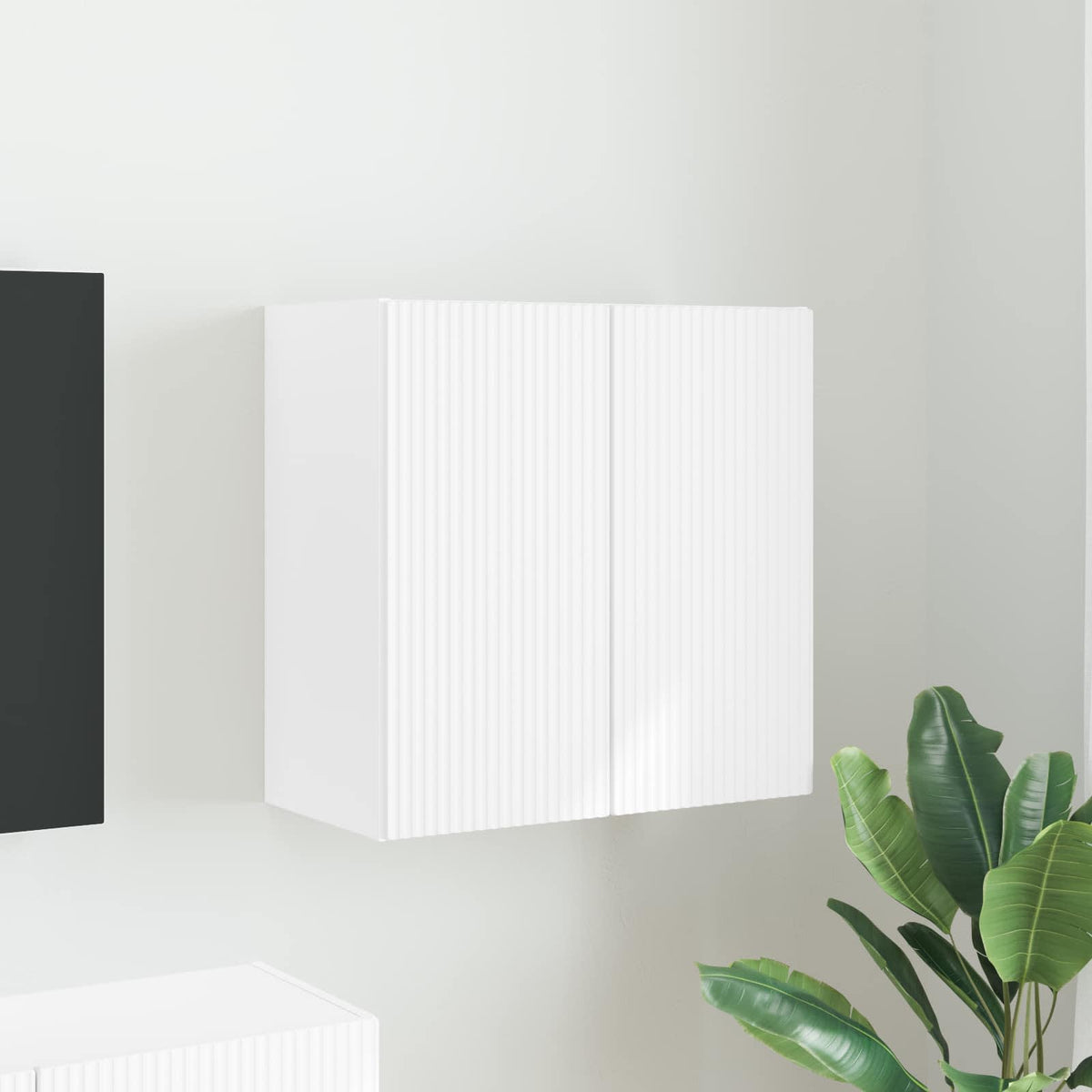 TV Wall Cabinet Engineered Wood 59.5 x 31 x 60 cm White