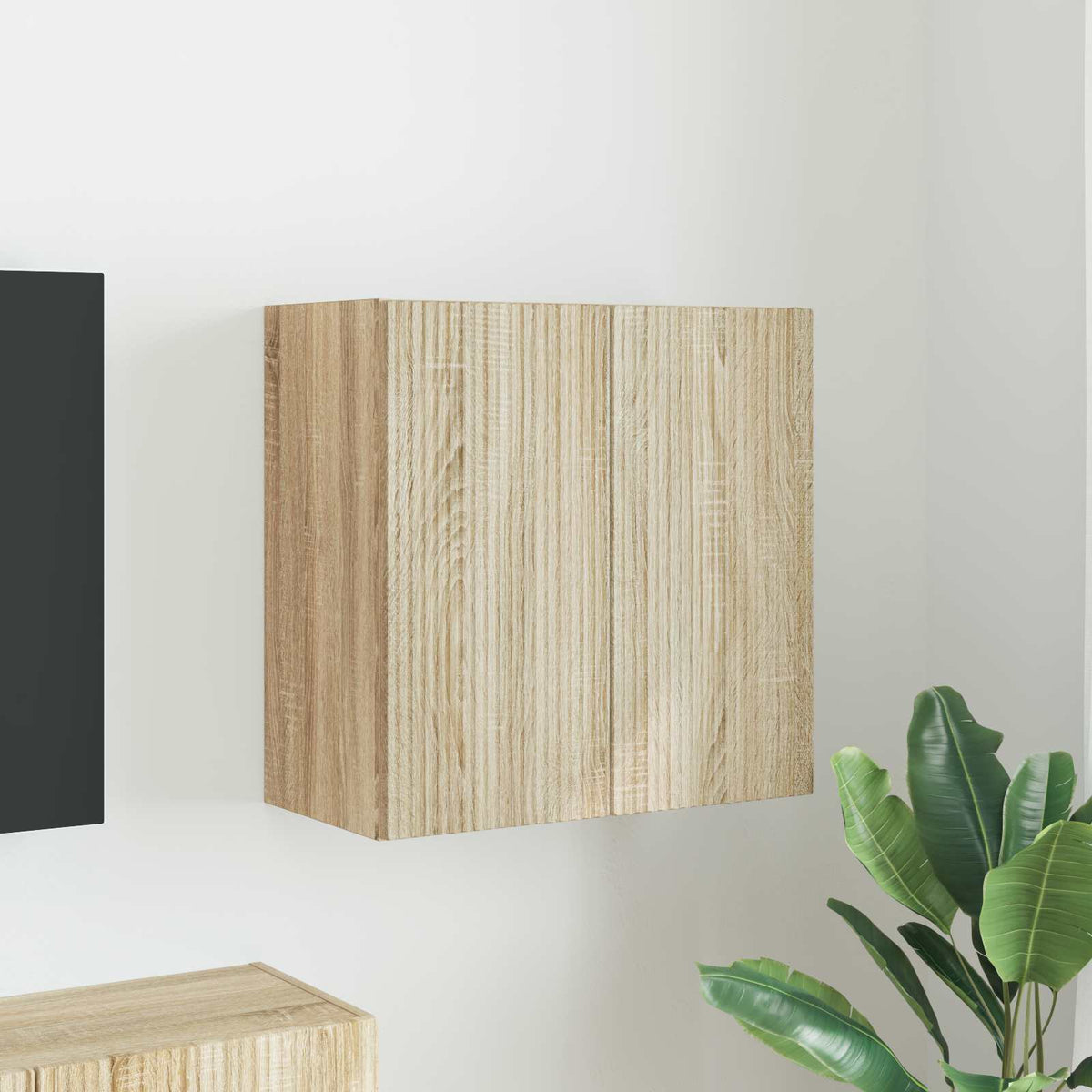 TV Wall Cabinet Engineered Wood 59.5 x 31 x 60 cm Sonoma oak