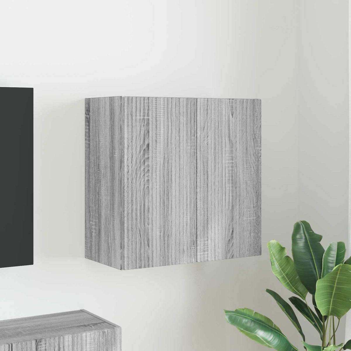 TV Wall Cabinet Engineered Wood 59.5 x 31 x 60 cm Grey sonoma