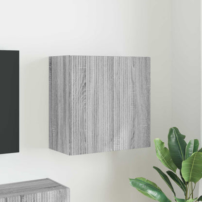 TV Wall Cabinet Engineered Wood 59.5 x 31 x 60 cm Grey sonoma