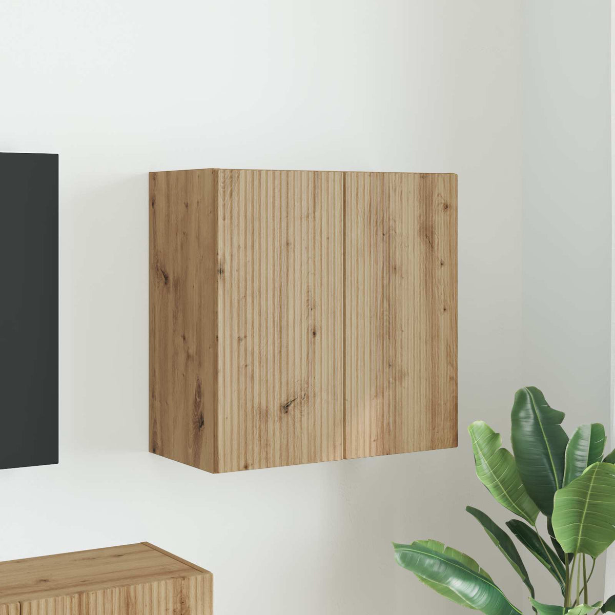 TV Wall Cabinet Engineered Wood 59.5 x 31 x 60 cm Artisan oak