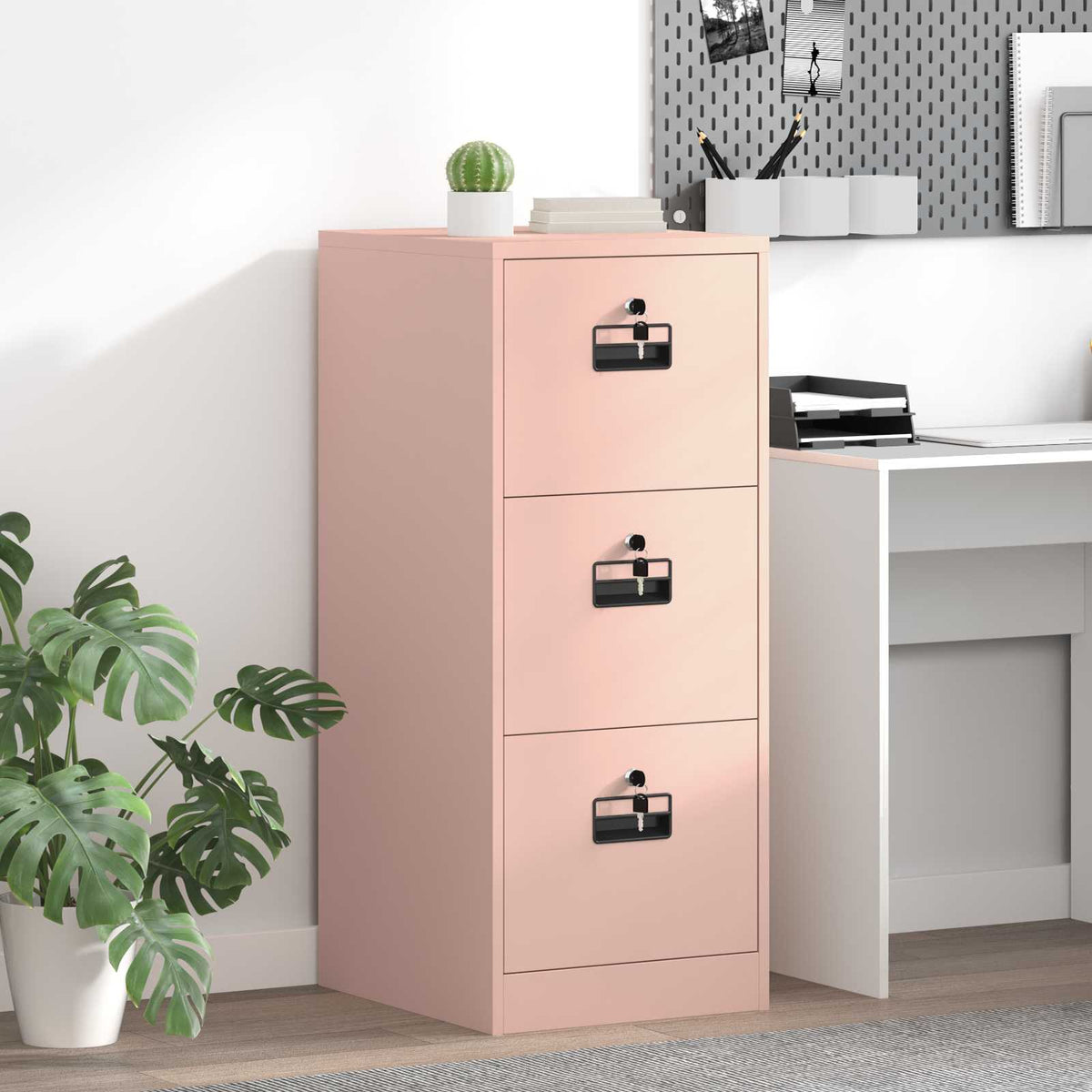vidaXL File Cabinet Cold-Rolled Steel Width 44 cm