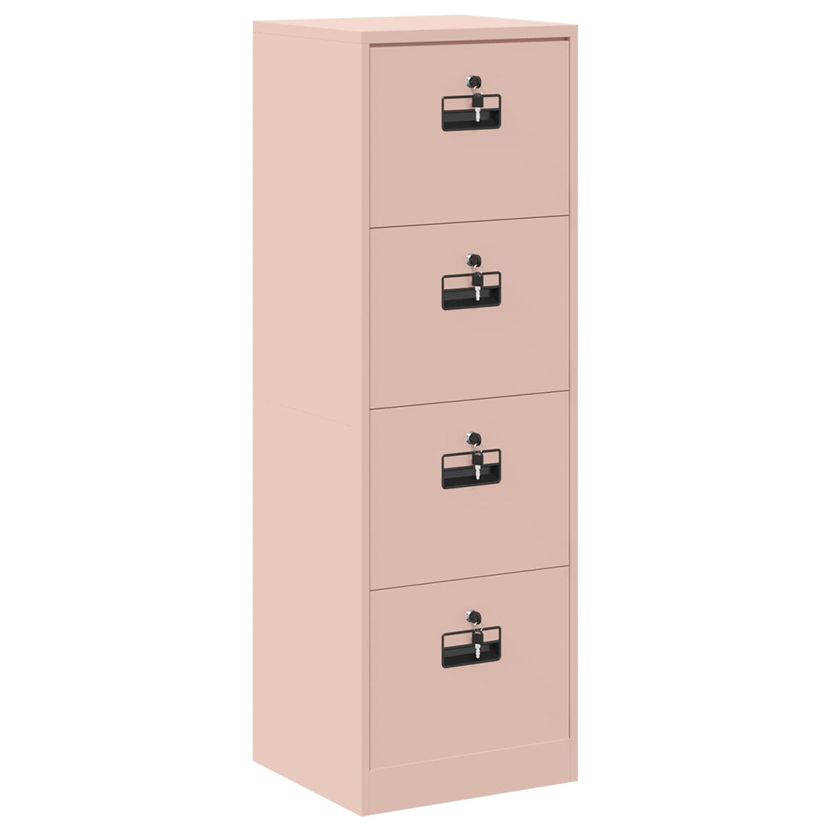 File Cabinet Cold-Rolled Steel Width 45.5 cm Pink 139 cm