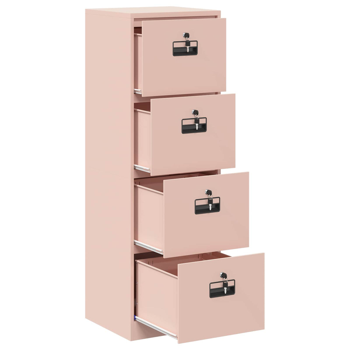 File Cabinet Cold-Rolled Steel Width 45.5 cm Pink 139 cm