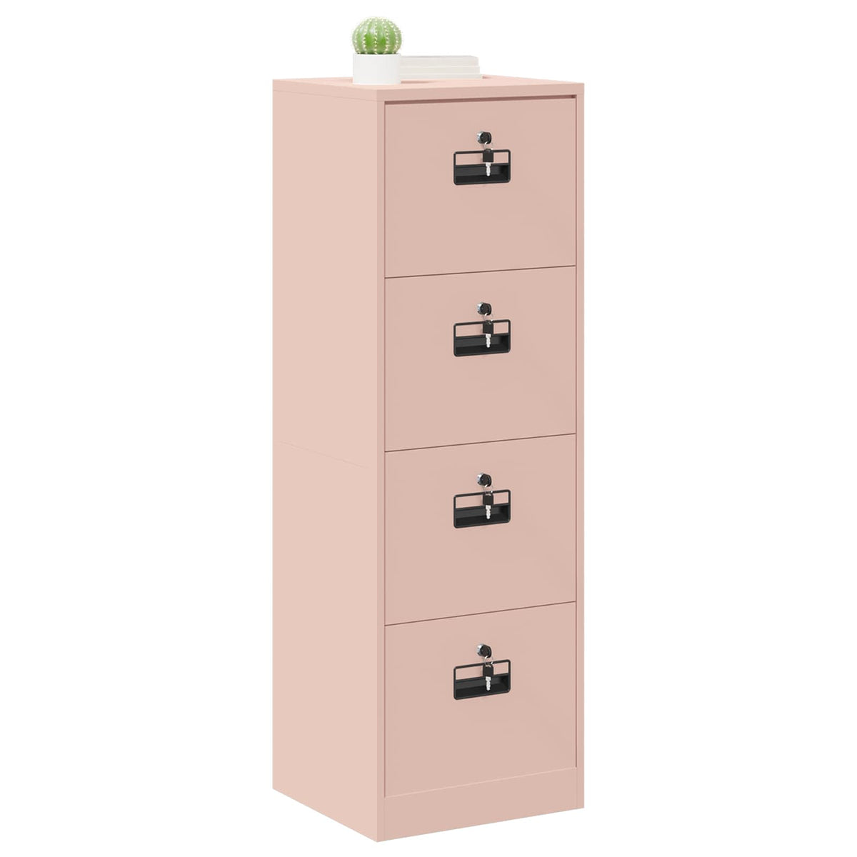 File Cabinet Cold-Rolled Steel Width 45.5 cm Pink 139 cm