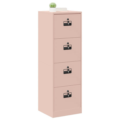 File Cabinet Cold-Rolled Steel Width 45.5 cm Pink 139 cm