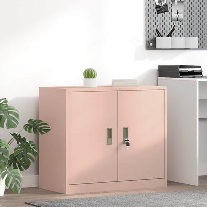 vidaXL Storage Cabinet Steel Width 80 cm Pink